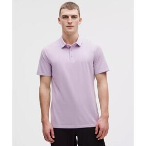 Lululemon Evolution Short-Sleeve Polo Shirt Heathered Faint Lavender Size XL